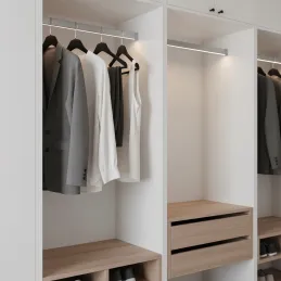 Asta appendiabiti SLIM per striscia LED con tappo / Alluminio