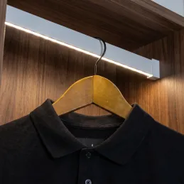 Asta appendiabiti SLIM per striscia LED con copertura / Bianco opaco