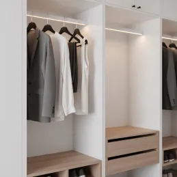 Asta appendiabiti SLIM per striscia LED con copertura / Bianco opaco
