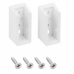 Set di terminali per tubo appendiabiti LED / Bianco