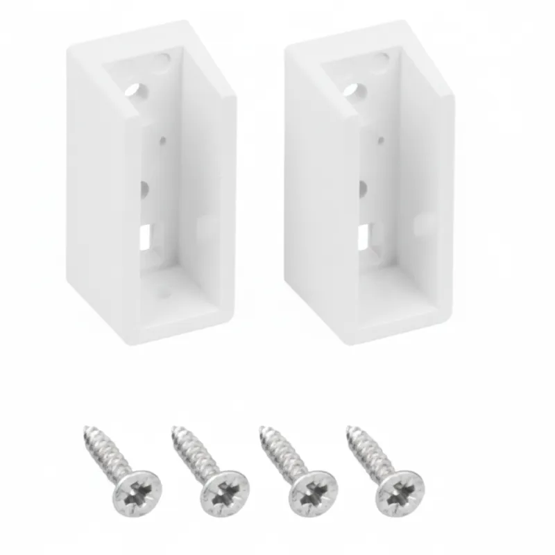 Set di terminali per tubo appendiabiti LED / Bianco