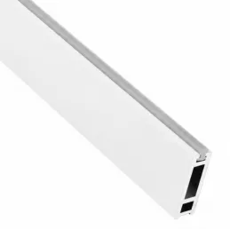Barra appendiabiti 1 m SLIM per striscia LED con terminali / Bianco opaco