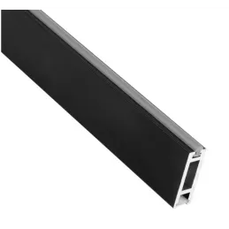 Barra appendiabiti 1 m SLIM per striscia LED con terminali / Nero opaco