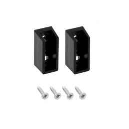 Barra appendiabiti 1 m SLIM per striscia LED con terminali / Nero opaco