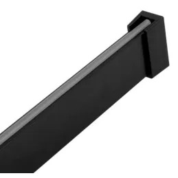Barra appendiabiti 1 m SLIM per striscia LED con terminali / Nero opaco