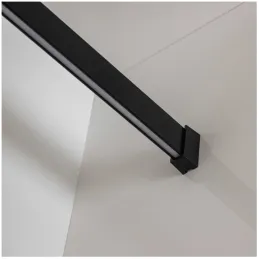 Barra appendiabiti 1 m SLIM per striscia LED con terminali / Nero opaco