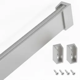 Barra appendiabiti 1 m SLIM per striscia LED con terminali / Alluminio