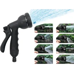 Tubo da giardino flessibile e allungabile per irrigazione con lancia / Nero