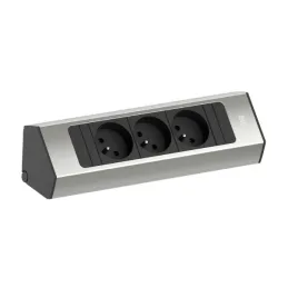 Multipresa da incasso Bachmann Casia 2 FRENCH 3x 230V / Alluminio