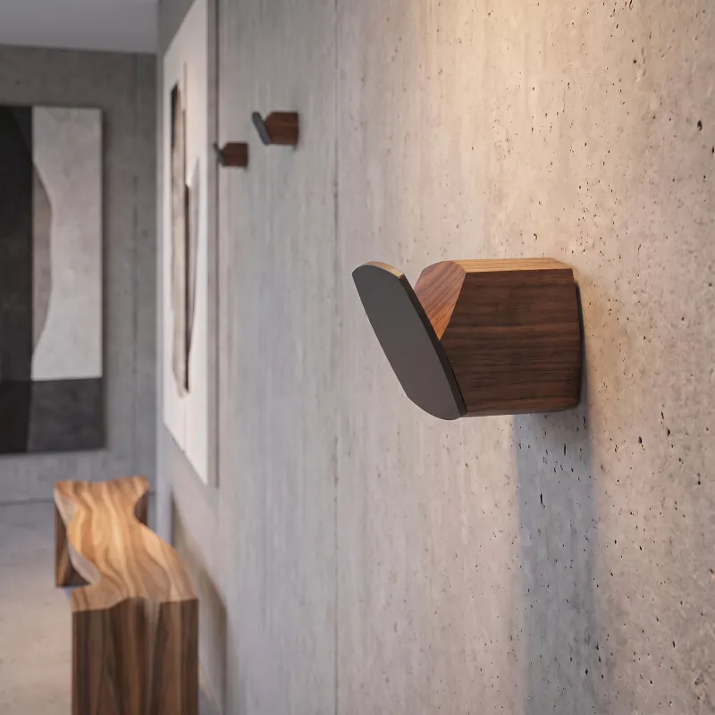 Appendino esclusivo in legno LOREN / Noce scuro - nero