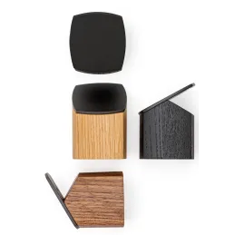 Appendiabiti esclusivo in legno LOREN / Legno nero - nero