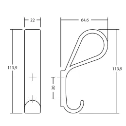Appendiabiti di lusso DROP / Bianco opaco