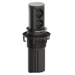 Presa elettrica estraibile Elevator NEW 2x230V FRENCH / Acciaio inox