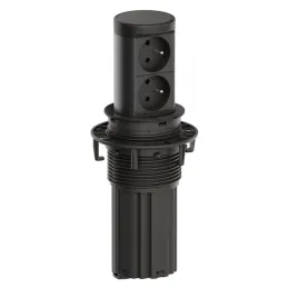 Presa elettrica a scomparsa Elevator NEW 2x230V FRENCH / Nera