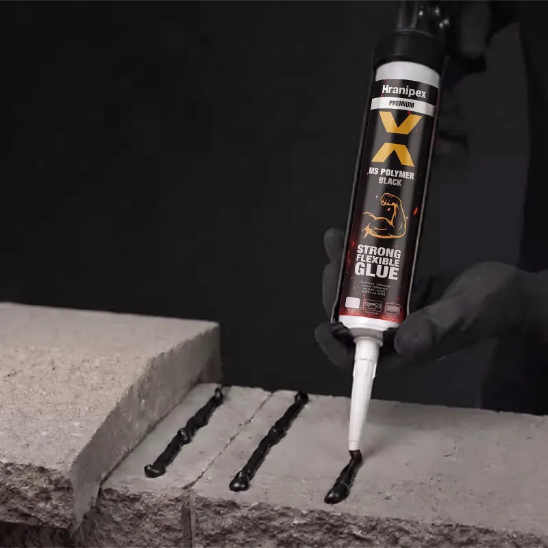 Adesivo MS POLYMER 290 ml a fissaggio immediato / Nero