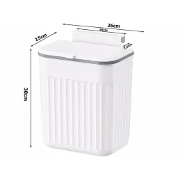 Cestino BIBA da appendere all’anta, 11 L / Bianco