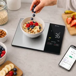 Bilancia da cucina digitale con app FIT BODY / Nera