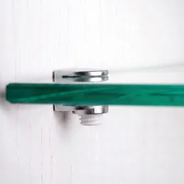 Supporti per ripiano in vetro MELIA - 10 pz / Cromo lucido