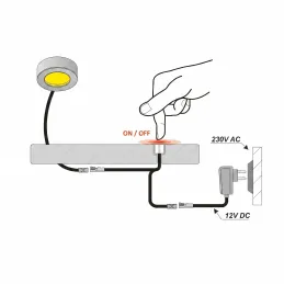 Interruttore touch dimmer LUXIO / Nero