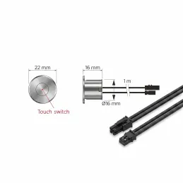 Interruttore touch dimmer LUXIO / Nero