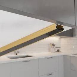 Profilo in alluminio ZARIA per illuminazione LED con copertura nera / Oro