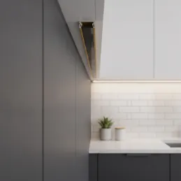 Profilo in alluminio ZARIA per illuminazione LED con copertura nera / Oro