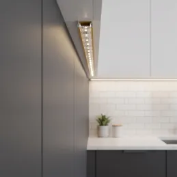 Profilo in alluminio ZARIA per illuminazione a LED con copertura trasparente / Oro