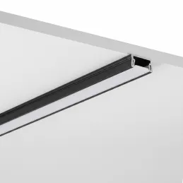 Profilo in alluminio ZARIA per illuminazione a LED con copertura opalina / Nero opaco