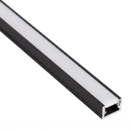 Profilo in alluminio ZARIA per illuminazione a LED con copertura opalina / Nero opaco