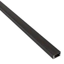Profilo in alluminio ZARIA per illuminazione LED con copertura nera / Nero opaco