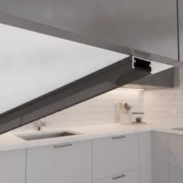 Profilo in alluminio ZARIA per illuminazione LED con copertura nera / Nero opaco
