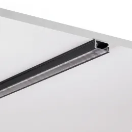 Profilo in alluminio ZARIA per illuminazione LED con copertura trasparente / Nero opaco