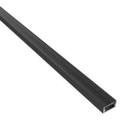 Profilo in alluminio ZARIA per illuminazione LED con copertura trasparente / Nero opaco