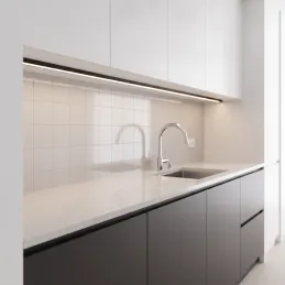 Profilo in alluminio ZARIA per illuminazione LED con copertura trasparente / Nero opaco