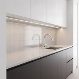Profilo in alluminio ZARIA per illuminazione LED con copertura satinata / Alluminio