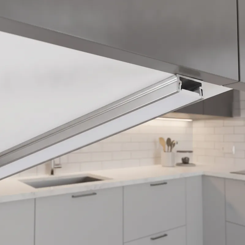 Profilo in alluminio ZARIA per illuminazione LED con copertura satinata / Alluminio