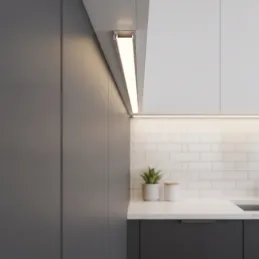 Profilo in alluminio ZARIA per illuminazione LED con copertura satinata / Alluminio