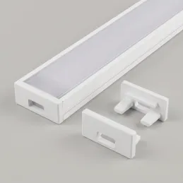 Tappo terminale per profilo LED ZARIA – con foro / Bianco opaco