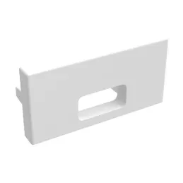 Tappo terminale per profilo LED ZARIA – con foro / Bianco opaco