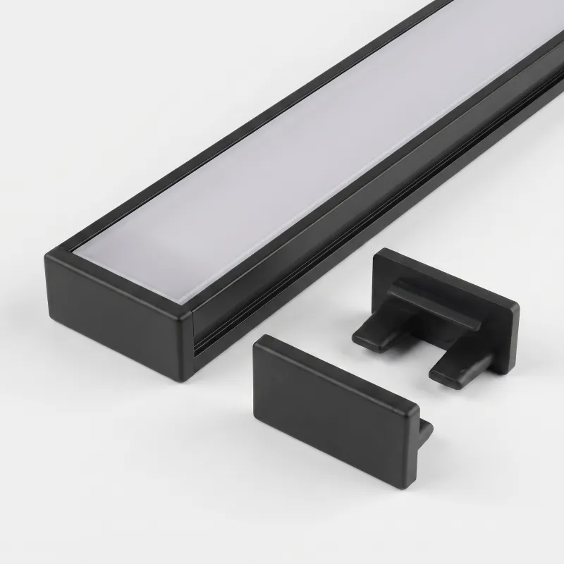 Terminale per profilo LED ZARIA – senza foro / Nero opaco