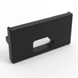 Tappo terminale per profilo LED ZARIA - con foro / Nero opaco