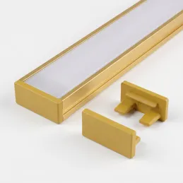 Testata per profilo LED ZARIA - senza foro / Dorata