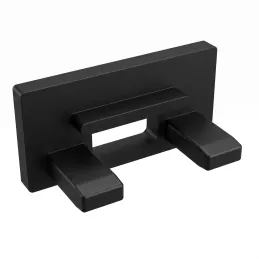 Set da 1 m del profilo ZARIA per illuminazione LED con copertura nera opaca, tappi terminali e sistema di fissaggio / Nero opaco