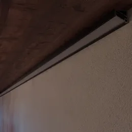 Profilo angolare in alluminio ZARIA per illuminazione a LED con copertura opalina / Nero opaco