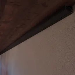 Profilo angolare in alluminio ZARIA per illuminazione a LED con copertura nera / Nero opaco