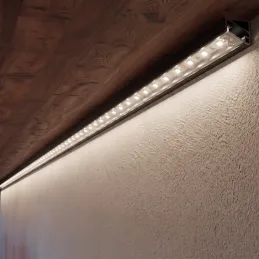 Profilo angolare in alluminio ZARIA per illuminazione LED con copertura trasparente / Nero opaco