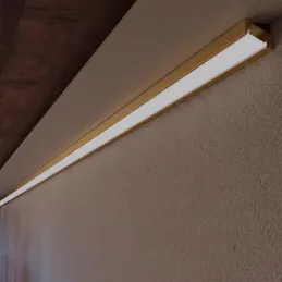 Profilo angolare in alluminio ZARIA per illuminazione LED con copertura opalina / Oro