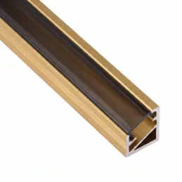 Profilo angolare in alluminio ZARIA per illuminazione LED con copertura nera / Oro