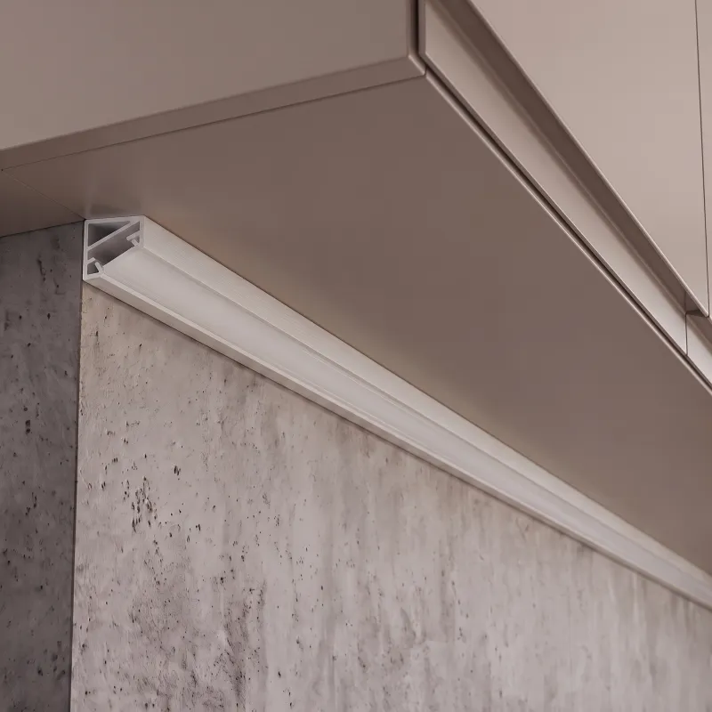 Profilo angolare in alluminio ZARIA per illuminazione a LED con copertura satinata / Bianco opaco