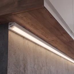 Profilo angolare in alluminio ZARIA per illuminazione a LED con copertura satinata / Bianco opaco